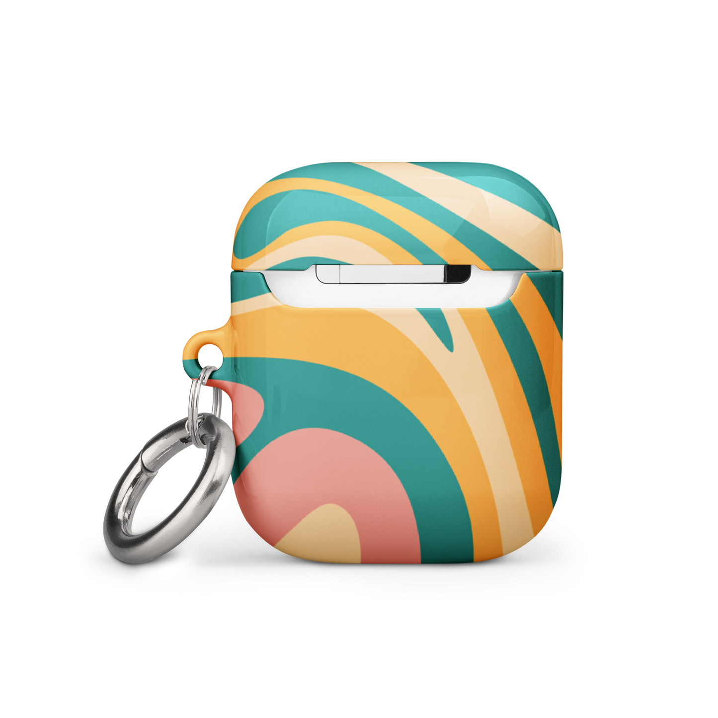 Liquid Dream: Teal & Coral Airpods Case