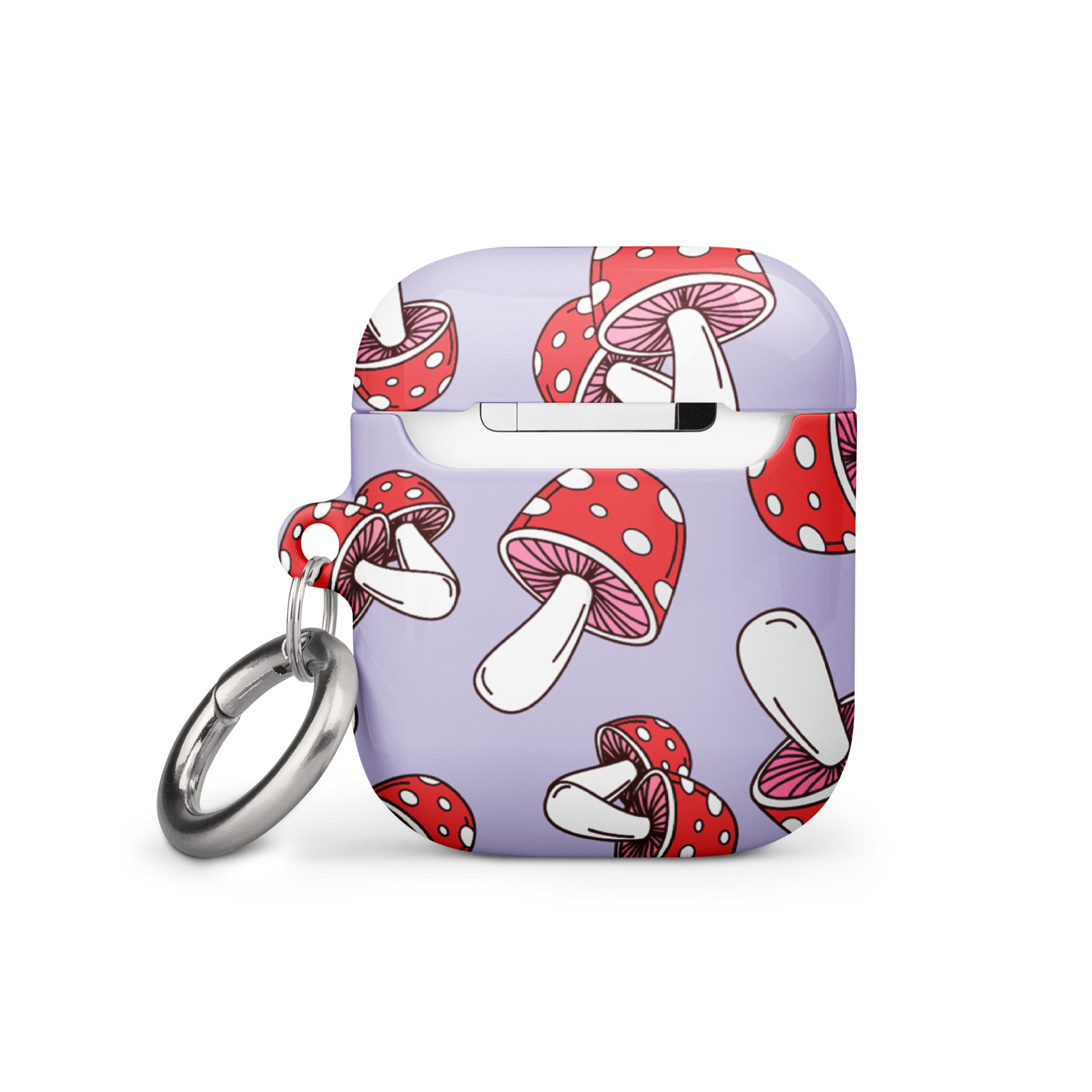 Purple Mushrooms Airpods Case