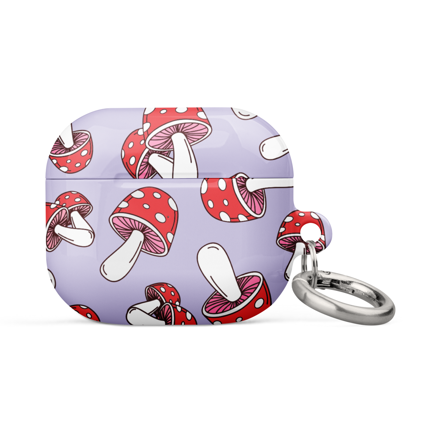 Purple Mushrooms Airpods Case