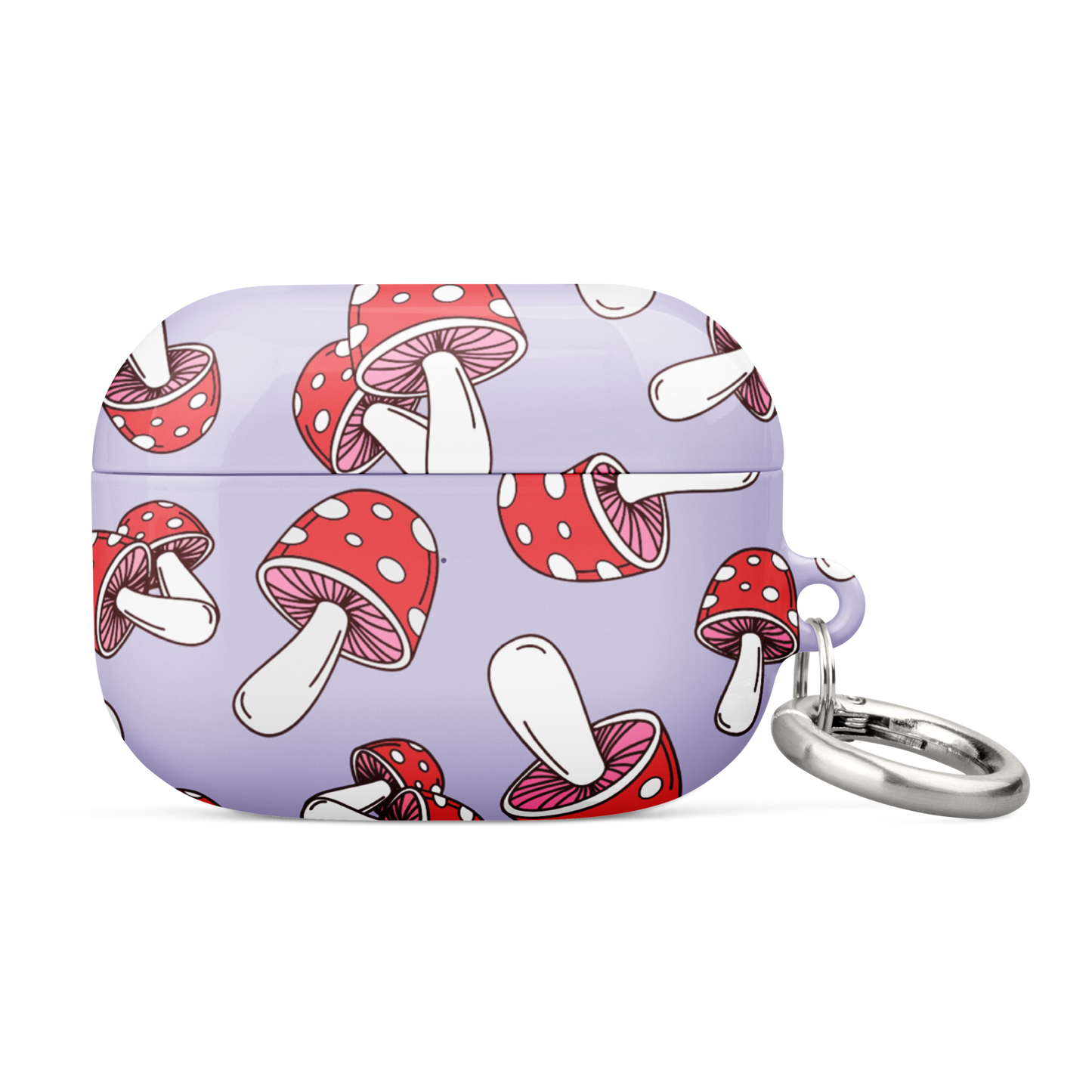 Purple Mushrooms Airpods Case