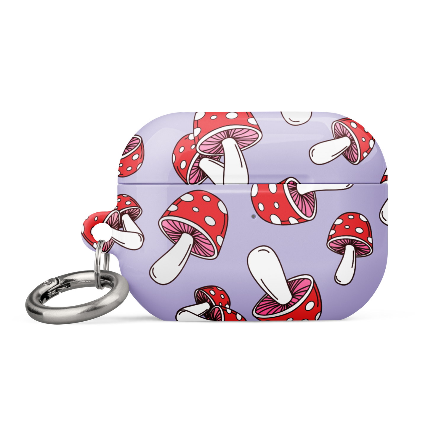 Purple Mushrooms Airpods Case