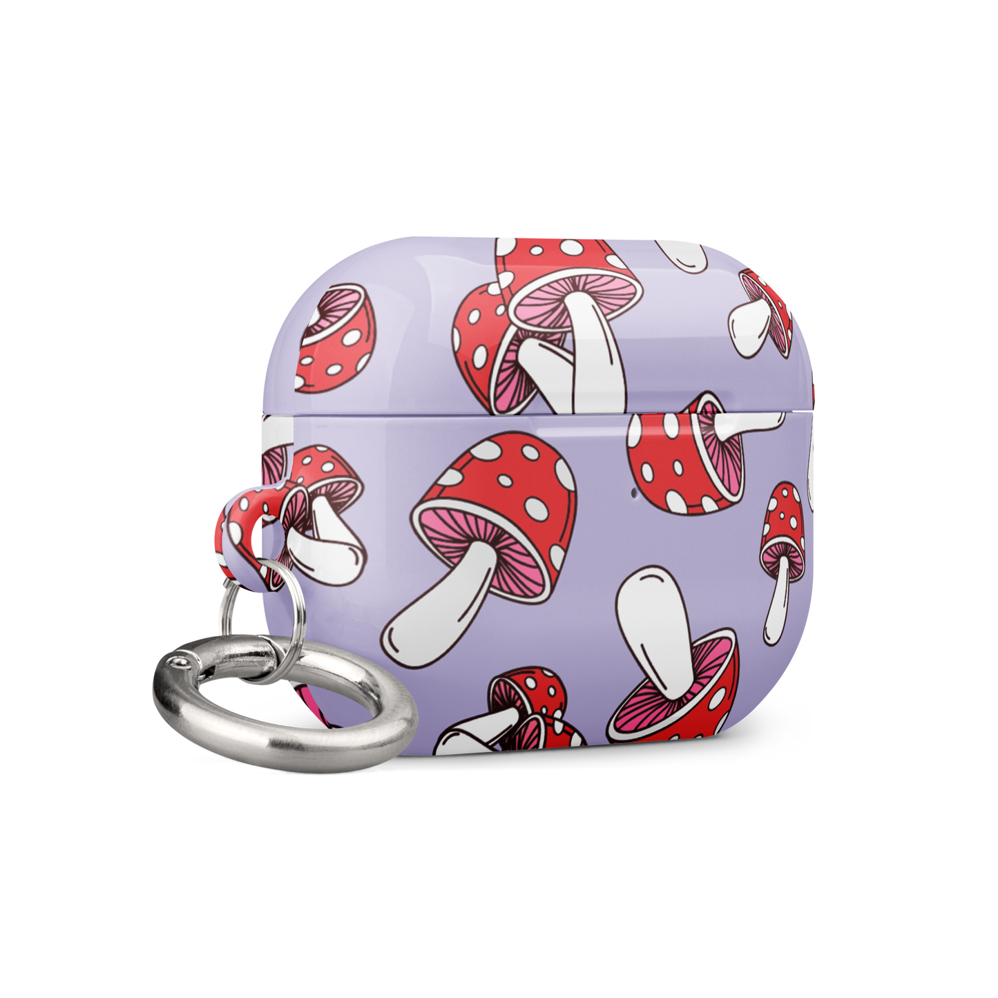 Purple Mushrooms Airpods Case