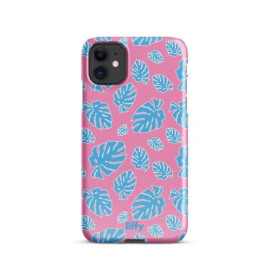 Beach Vibes: Funky Leaves iPhone Snap Case