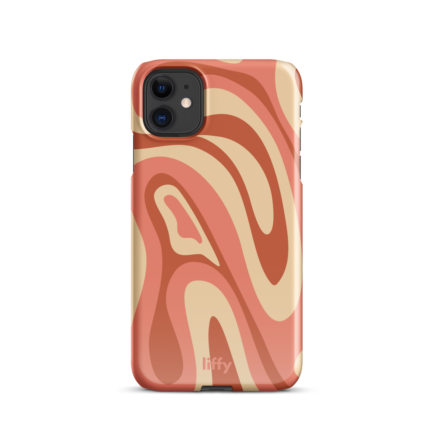 Liquid Dream: Terracotta Swirl iPhone Snap Case