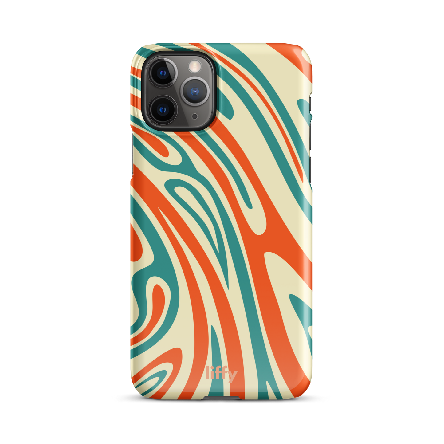 Liquid Dream: Retro Coral iPhone Snap Case