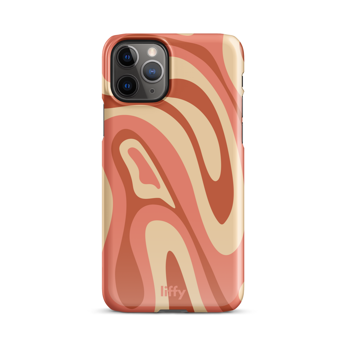 Liquid Dream: Terracotta Swirl iPhone Snap Case