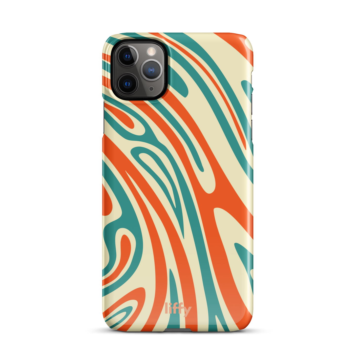 Liquid Dream: Retro Coral iPhone Snap Case