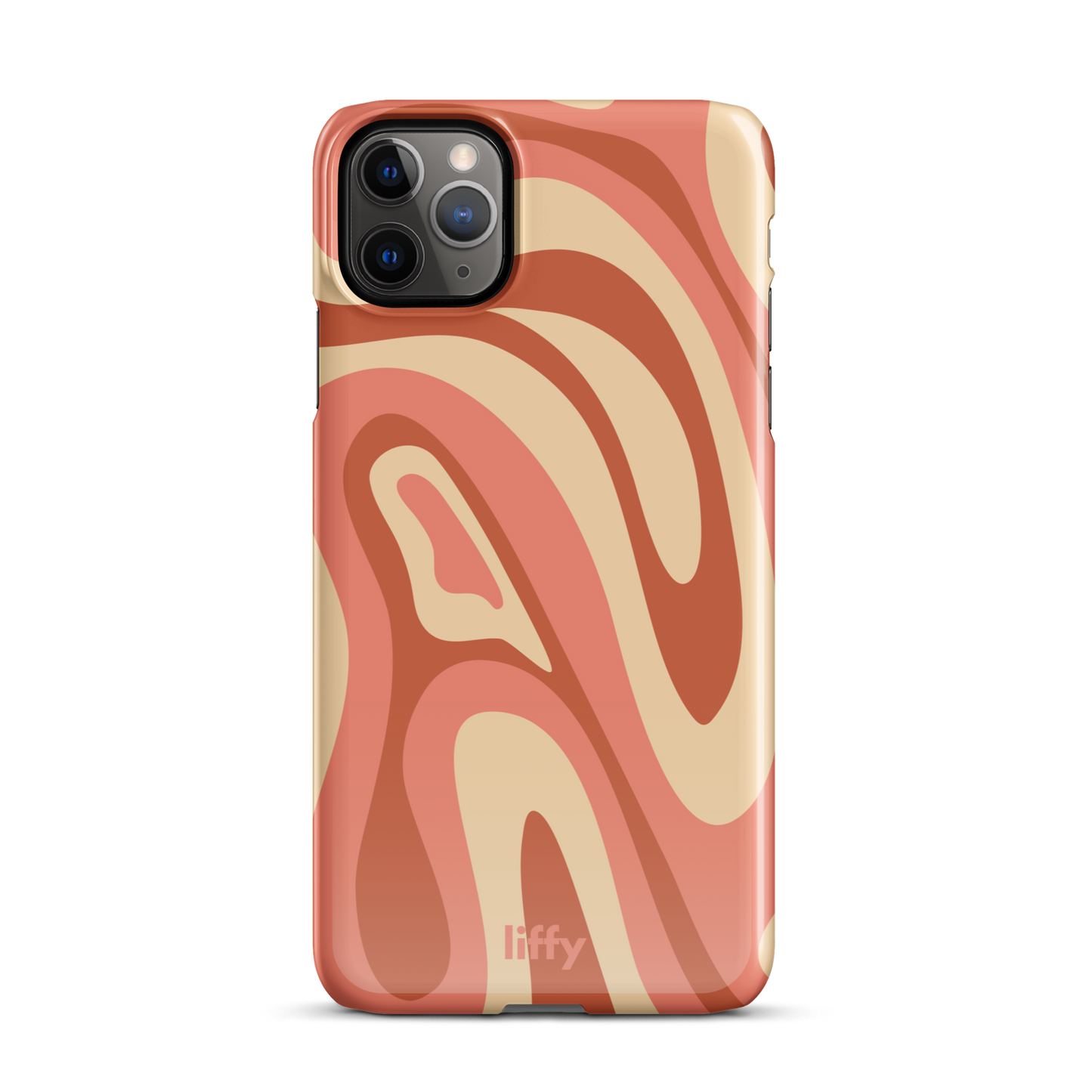 Liquid Dream: Terracotta Swirl iPhone Snap Case