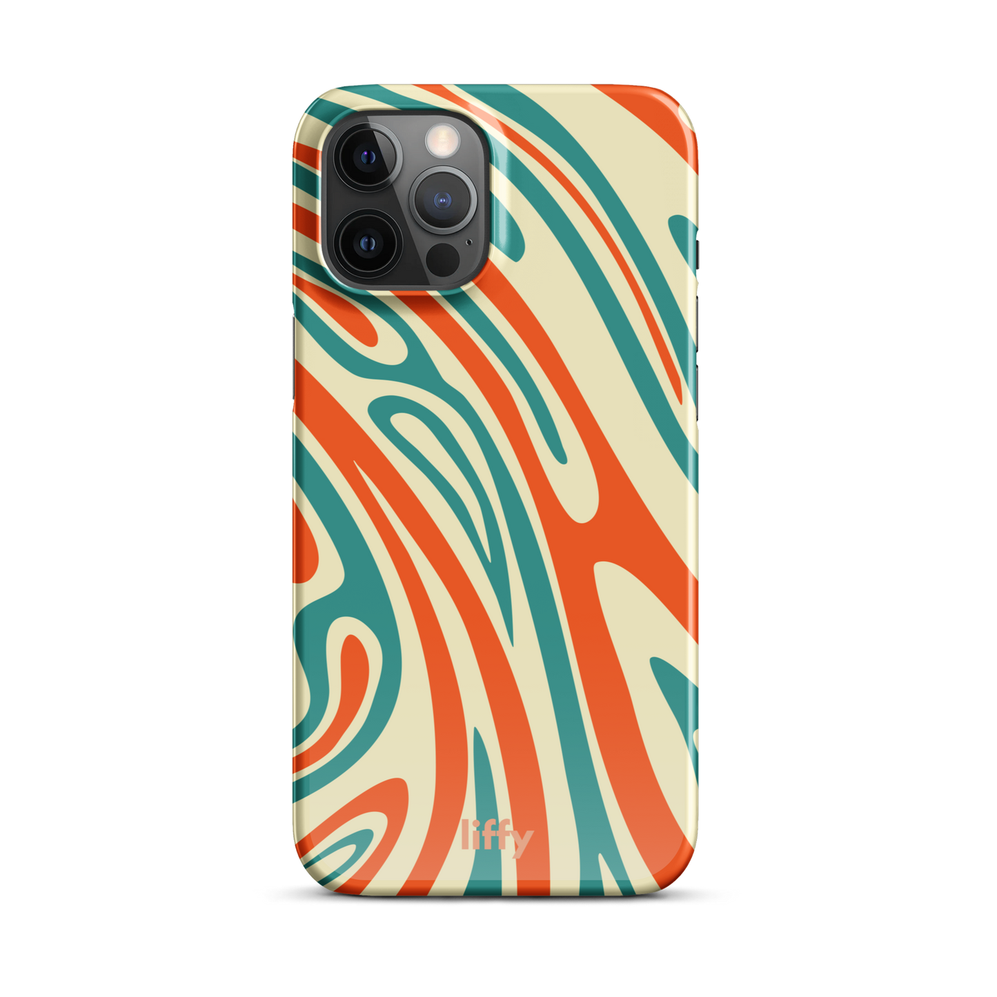 Liquid Dream: Retro Coral iPhone Snap Case