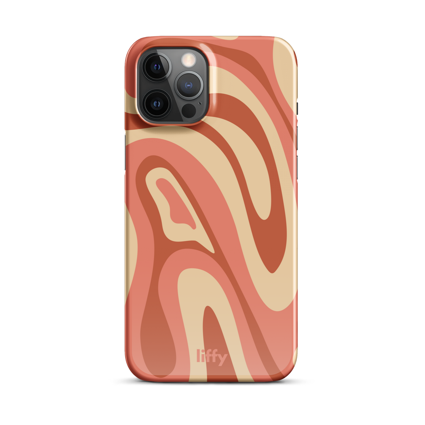 Liquid Dream: Terracotta Swirl iPhone Snap Case