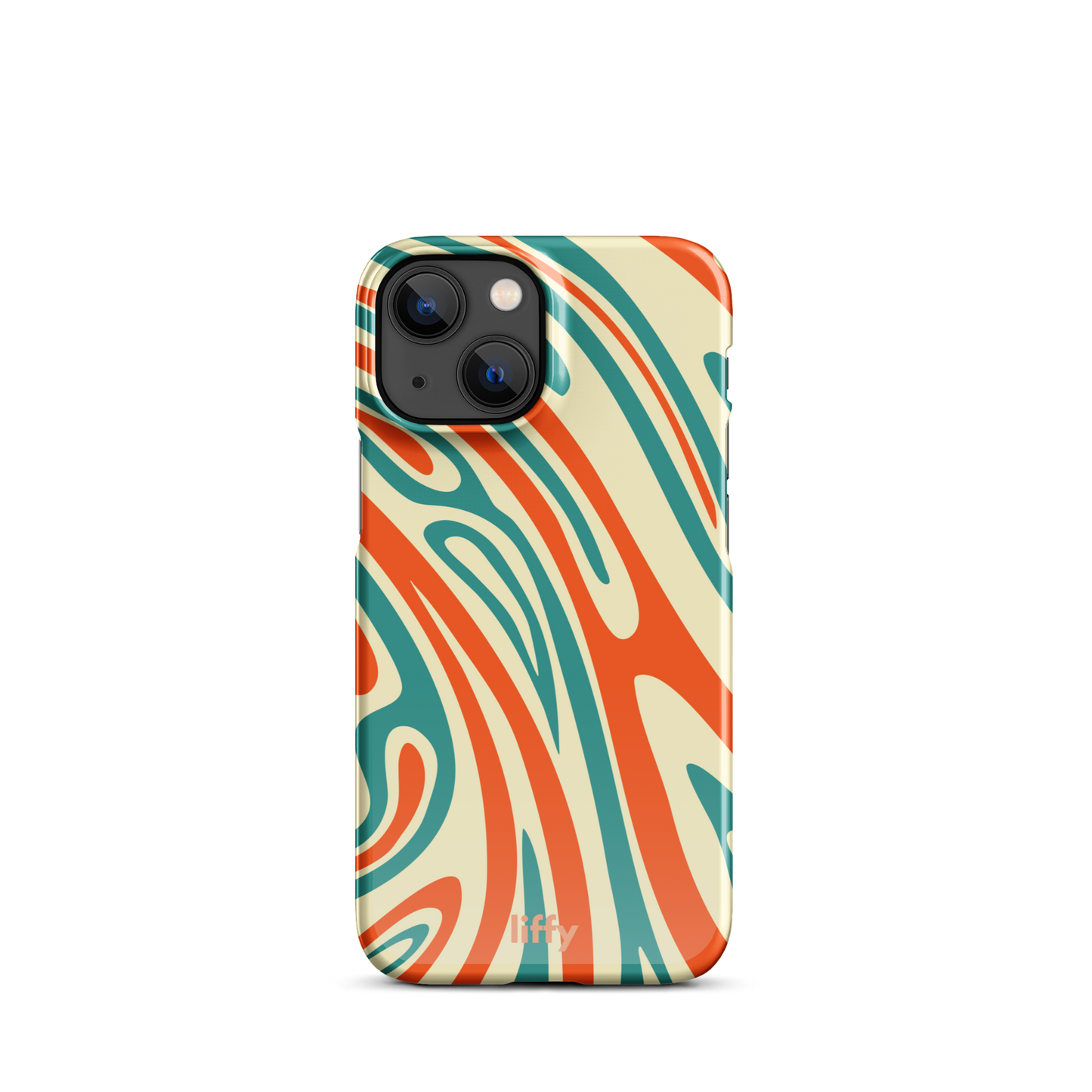 Liquid Dream: Retro Coral iPhone Snap Case