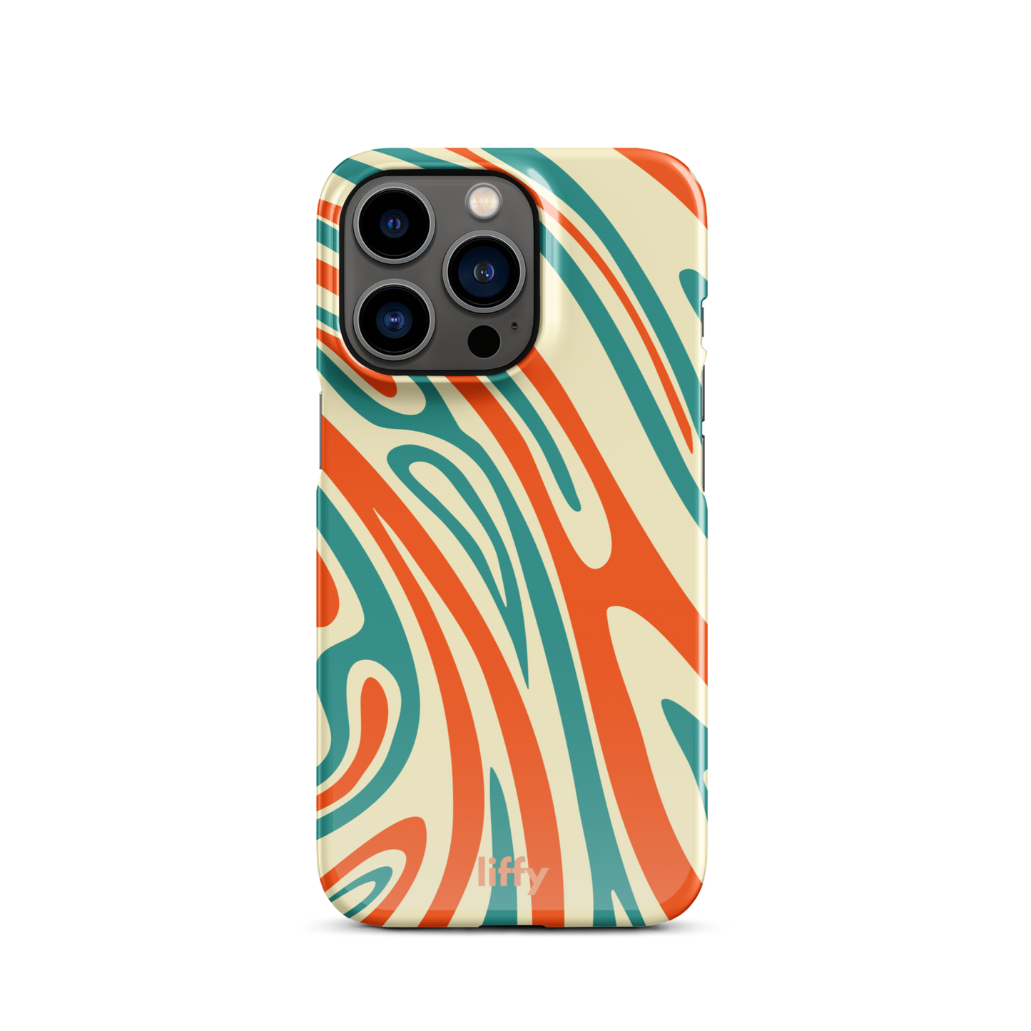 Liquid Dream: Retro Coral iPhone Snap Case