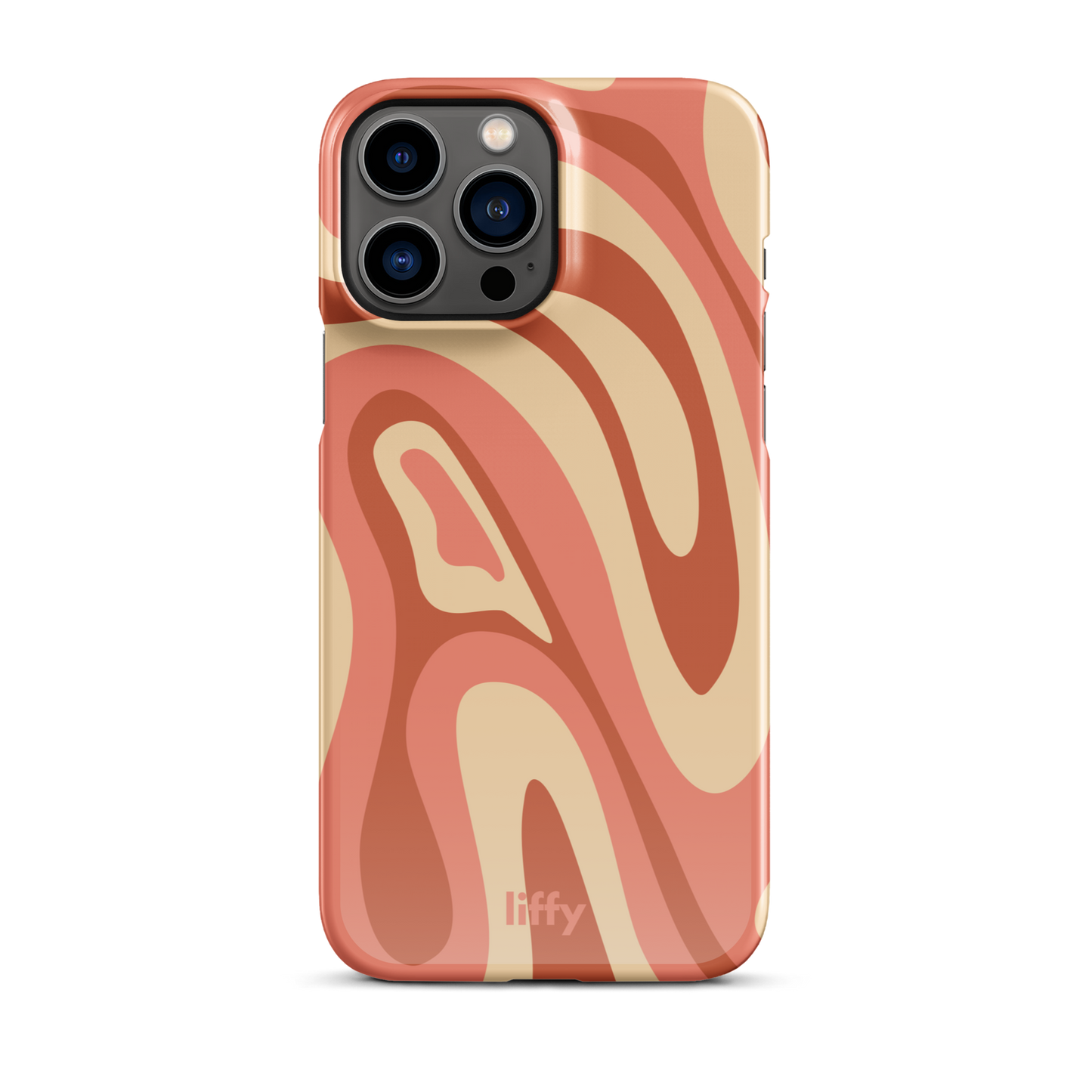 Liquid Dream: Terracotta Swirl iPhone Snap Case