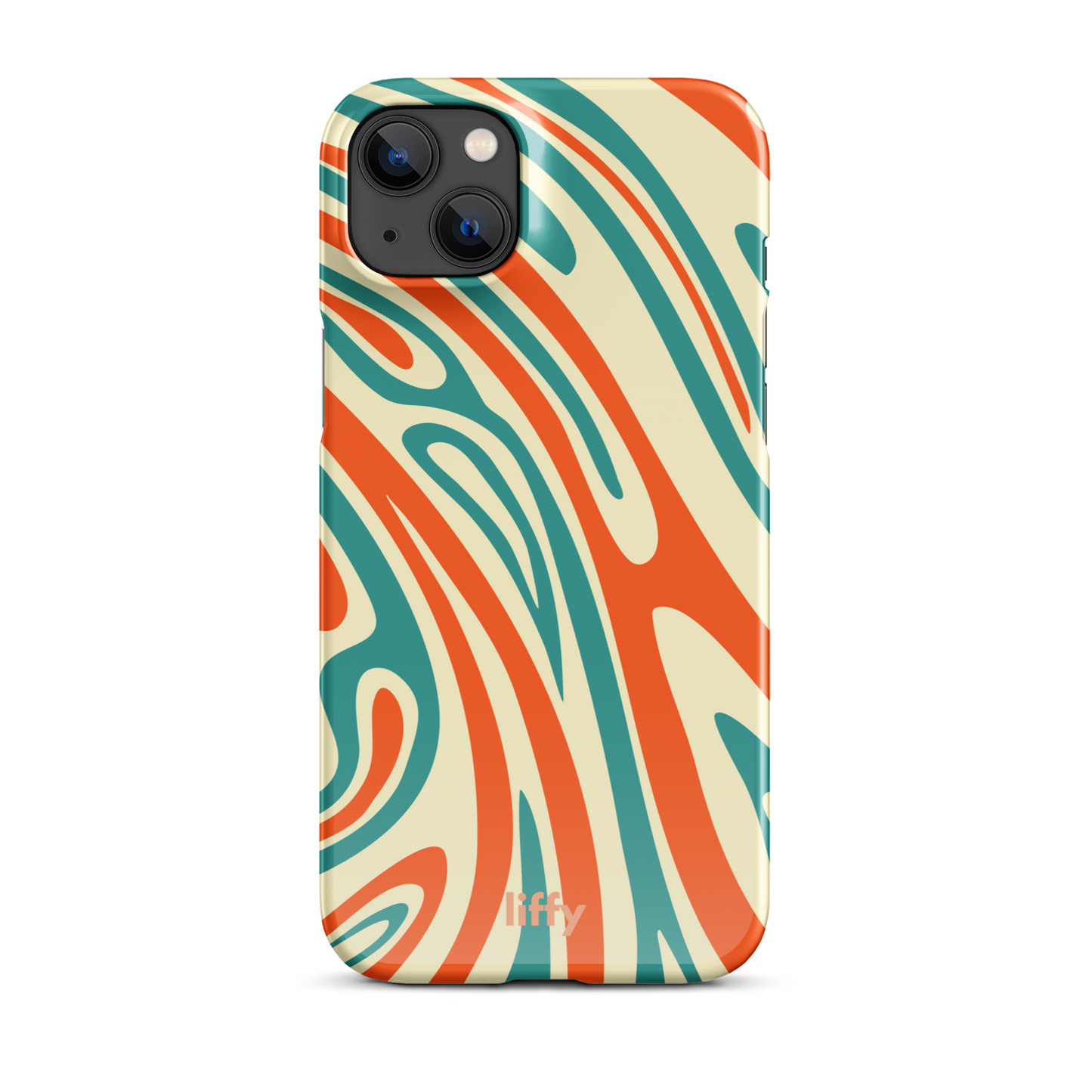 Liquid Dream: Retro Coral iPhone Snap Case