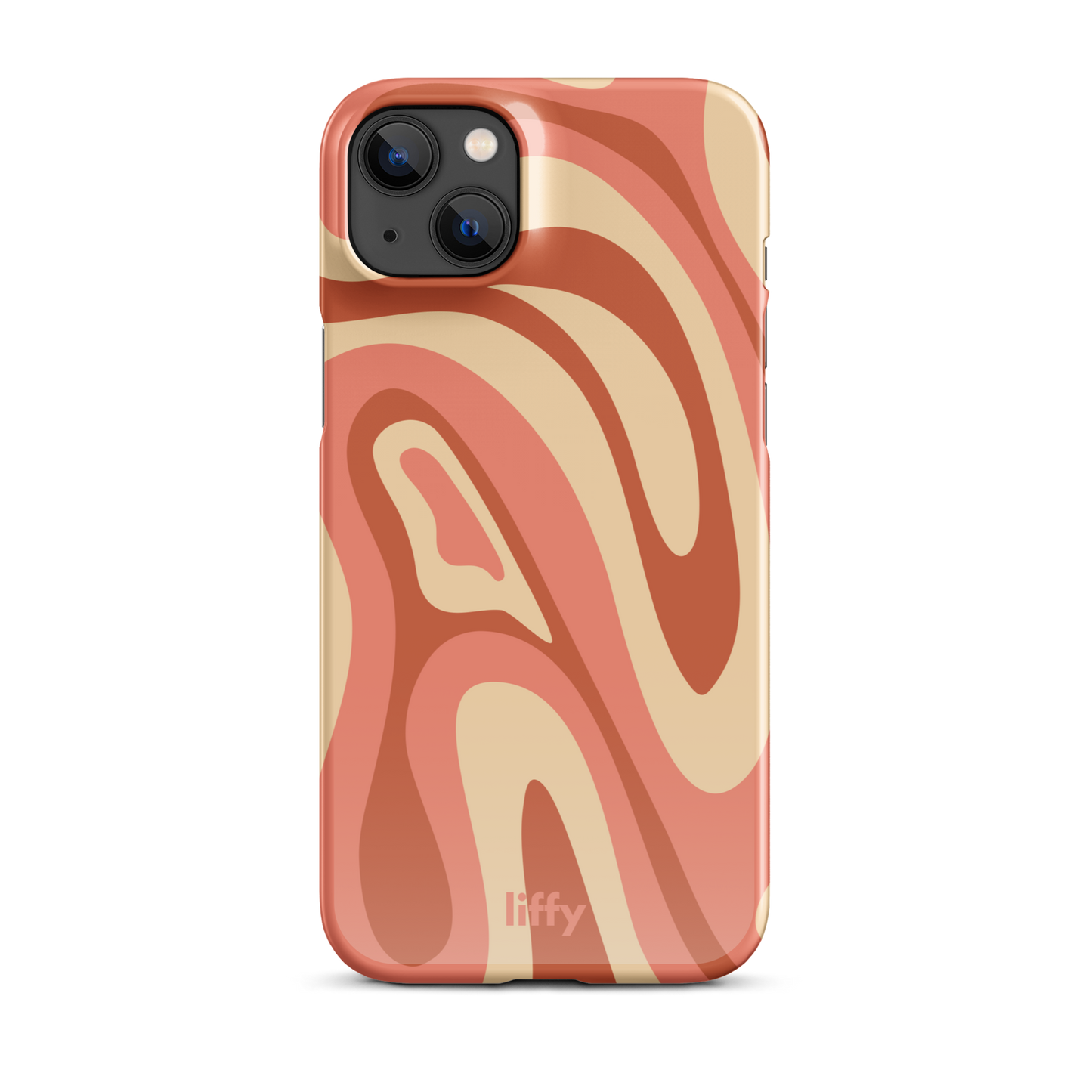 Liquid Dream: Terracotta Swirl iPhone Snap Case