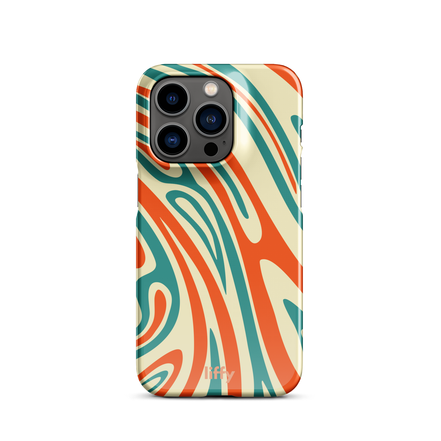 Liquid Dream: Retro Coral iPhone Snap Case