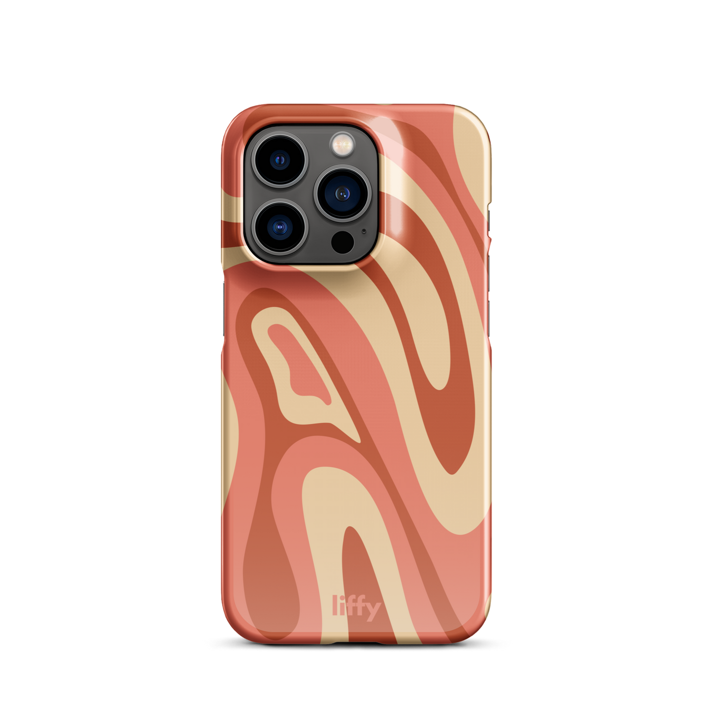 Liquid Dream: Terracotta Swirl iPhone Snap Case