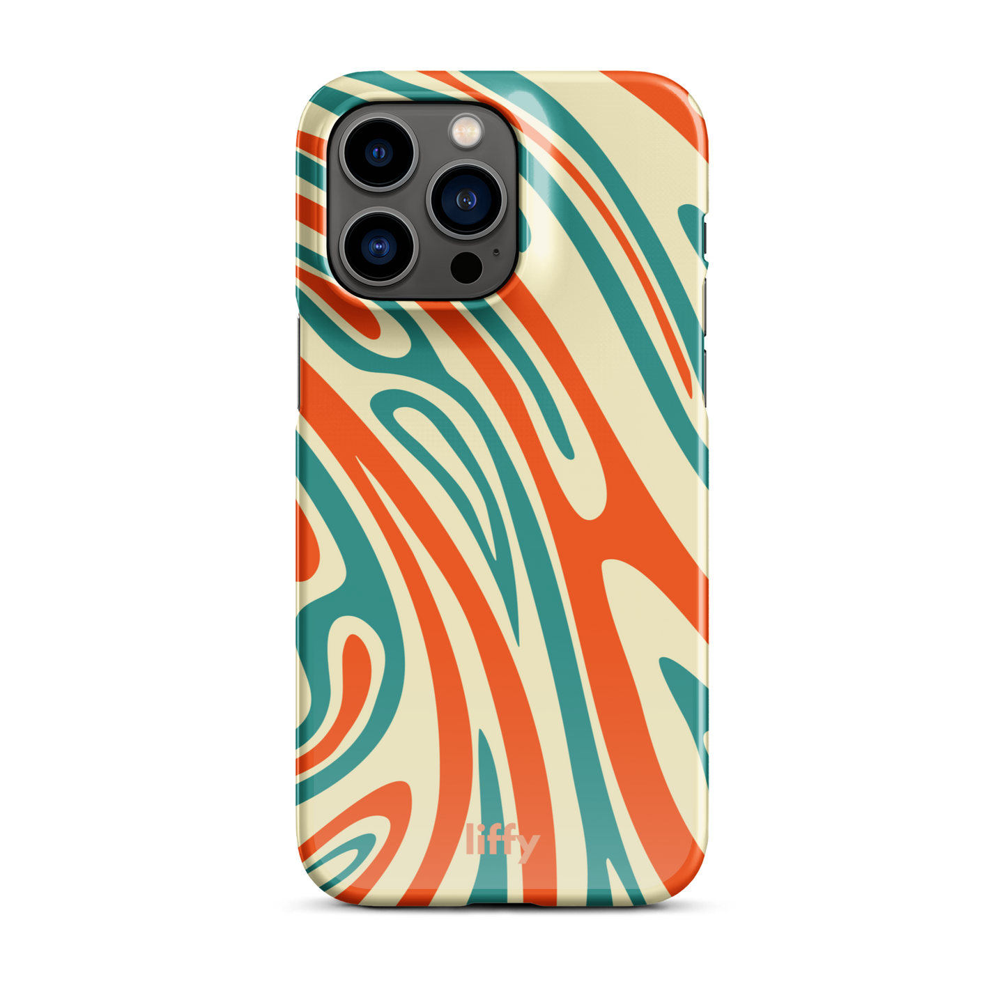 Liquid Dream: Retro Coral iPhone Snap Case