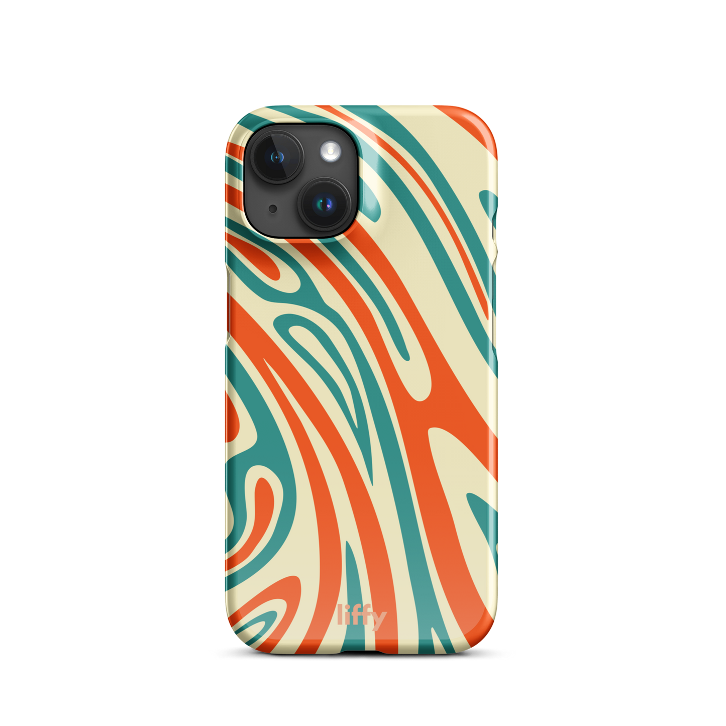 Liquid Dream: Retro Coral iPhone Snap Case