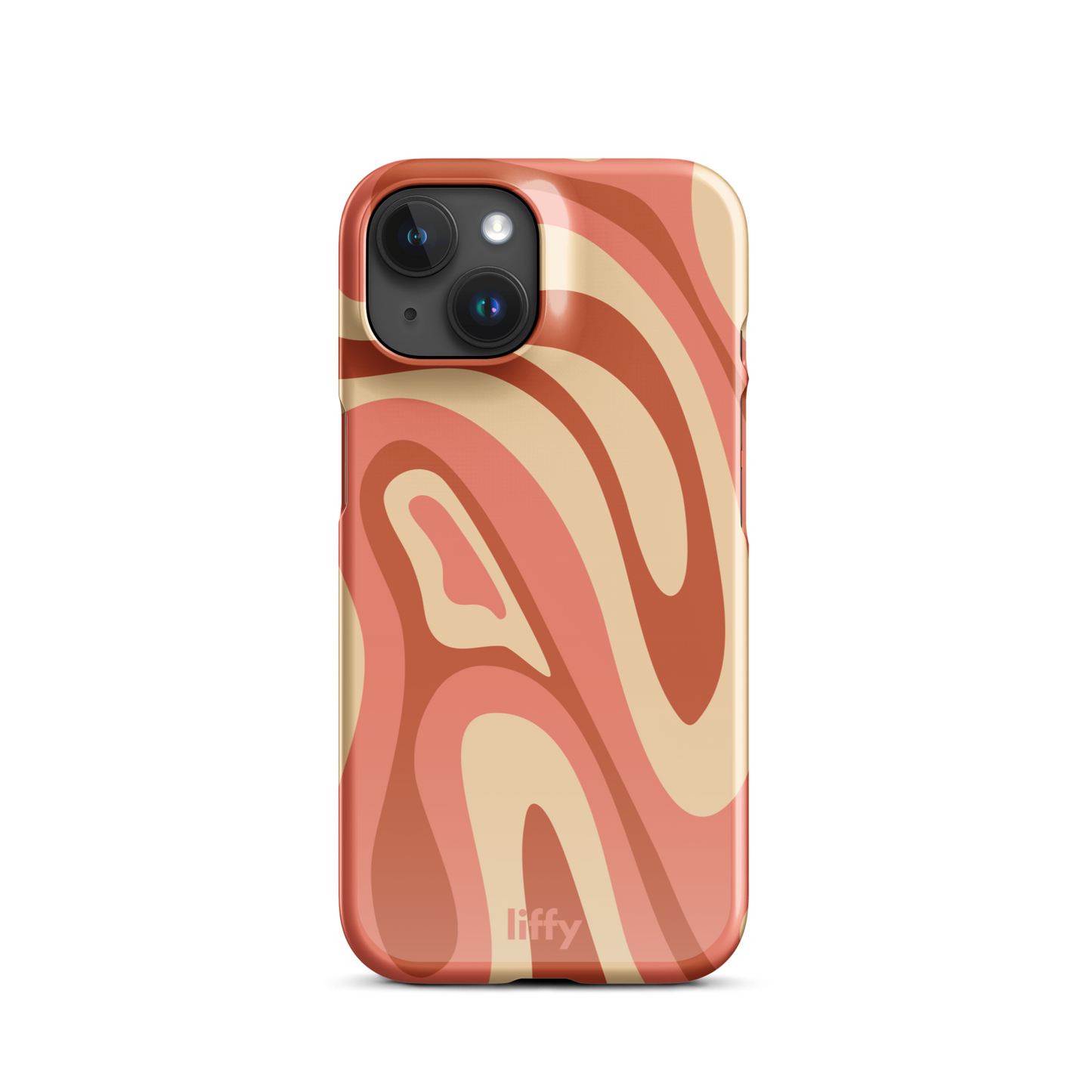 Liquid Dream: Terracotta Swirl iPhone Snap Case