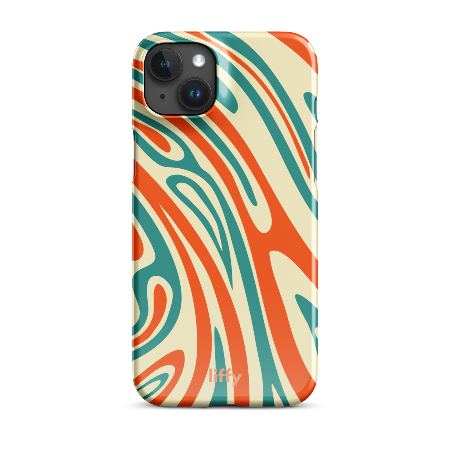 Liquid Dream: Retro Coral iPhone Snap Case