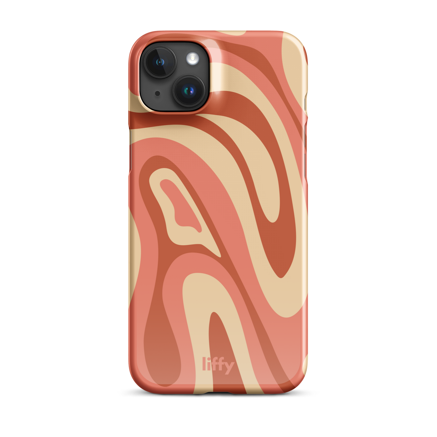 Liquid Dream: Terracotta Swirl iPhone Snap Case