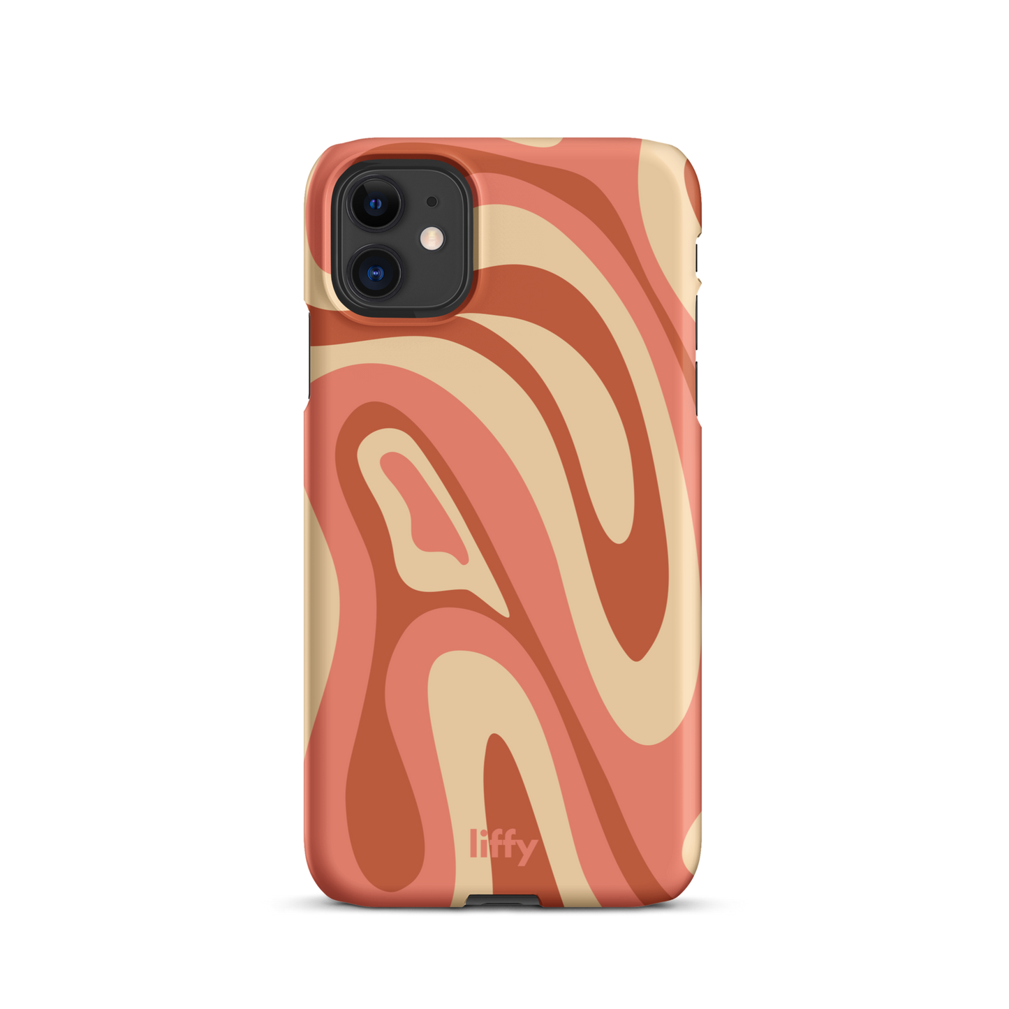 Liquid Dream: Terracotta Swirl iPhone Snap Case