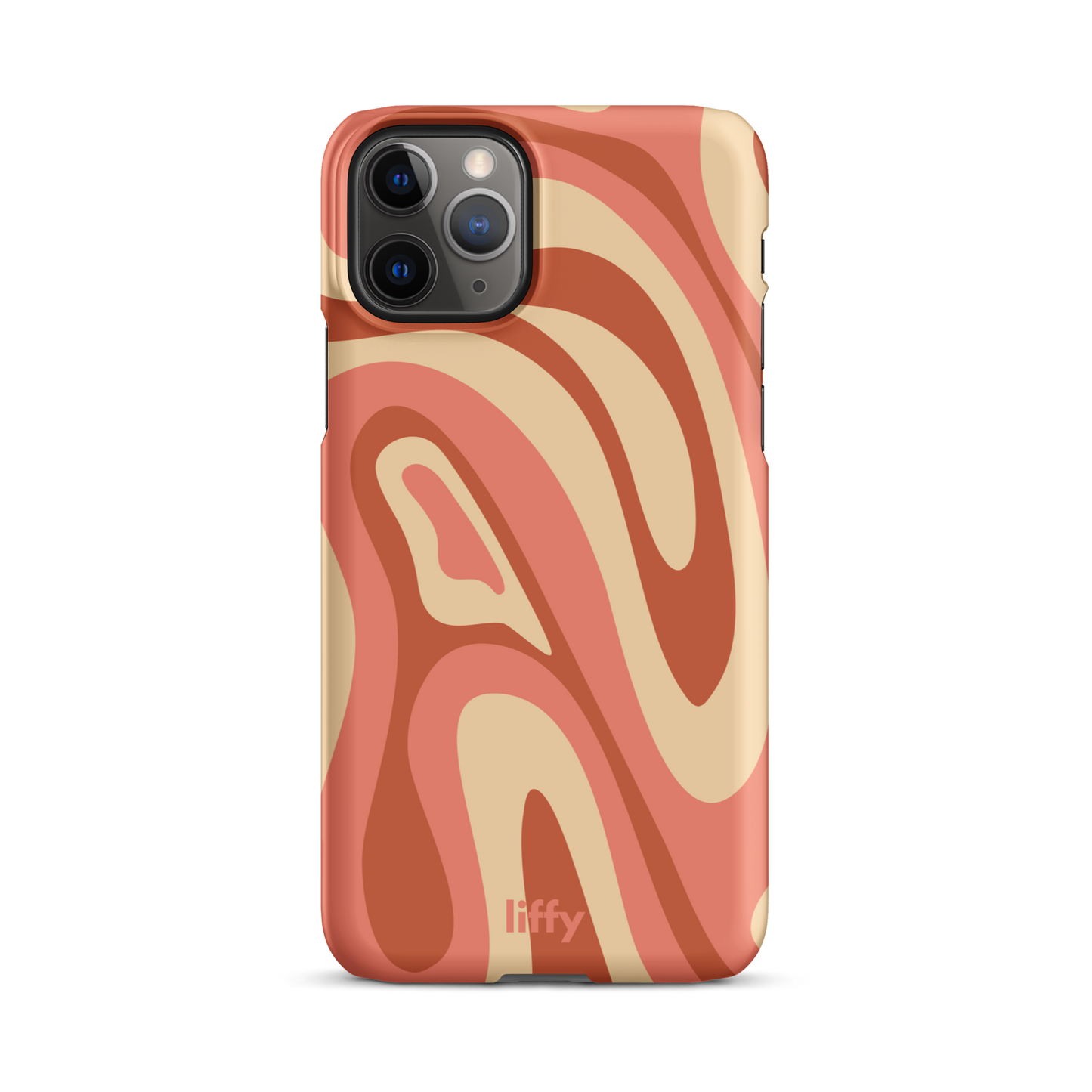 Liquid Dream: Terracotta Swirl iPhone Snap Case