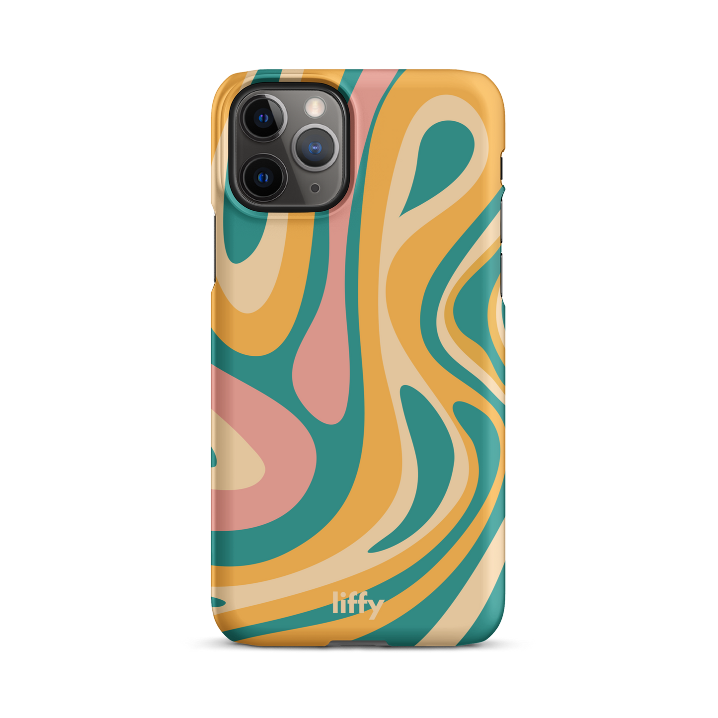 Liquid Dream: Teal & Coral iPhone Snap Case