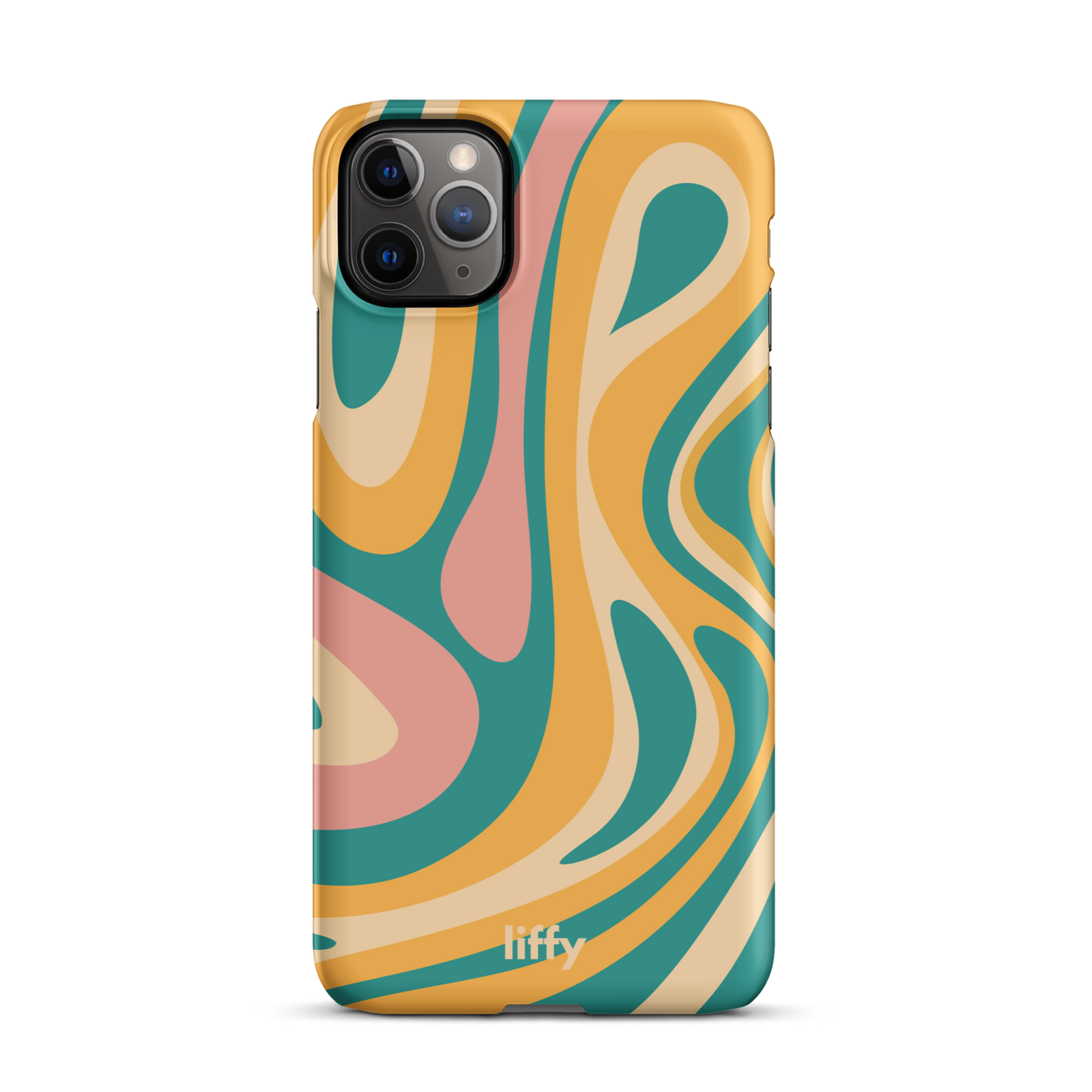 Liquid Dream: Teal & Coral iPhone Snap Case