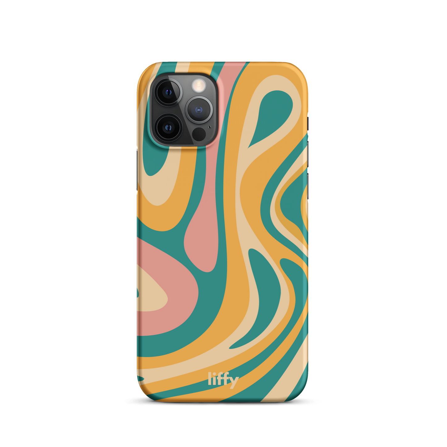 Liquid Dream: Teal & Coral iPhone Snap Case