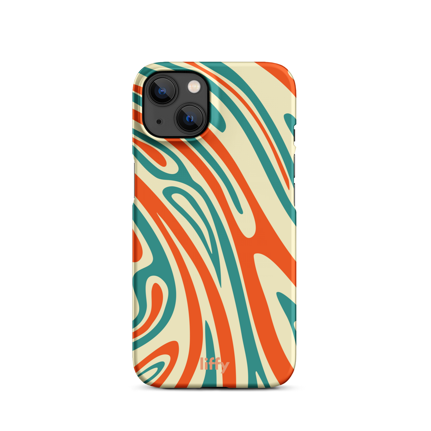 Liquid Dream: Retro Coral iPhone Snap Case