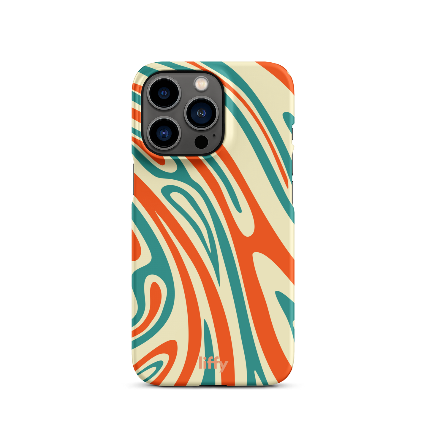 Liquid Dream: Retro Coral iPhone Snap Case