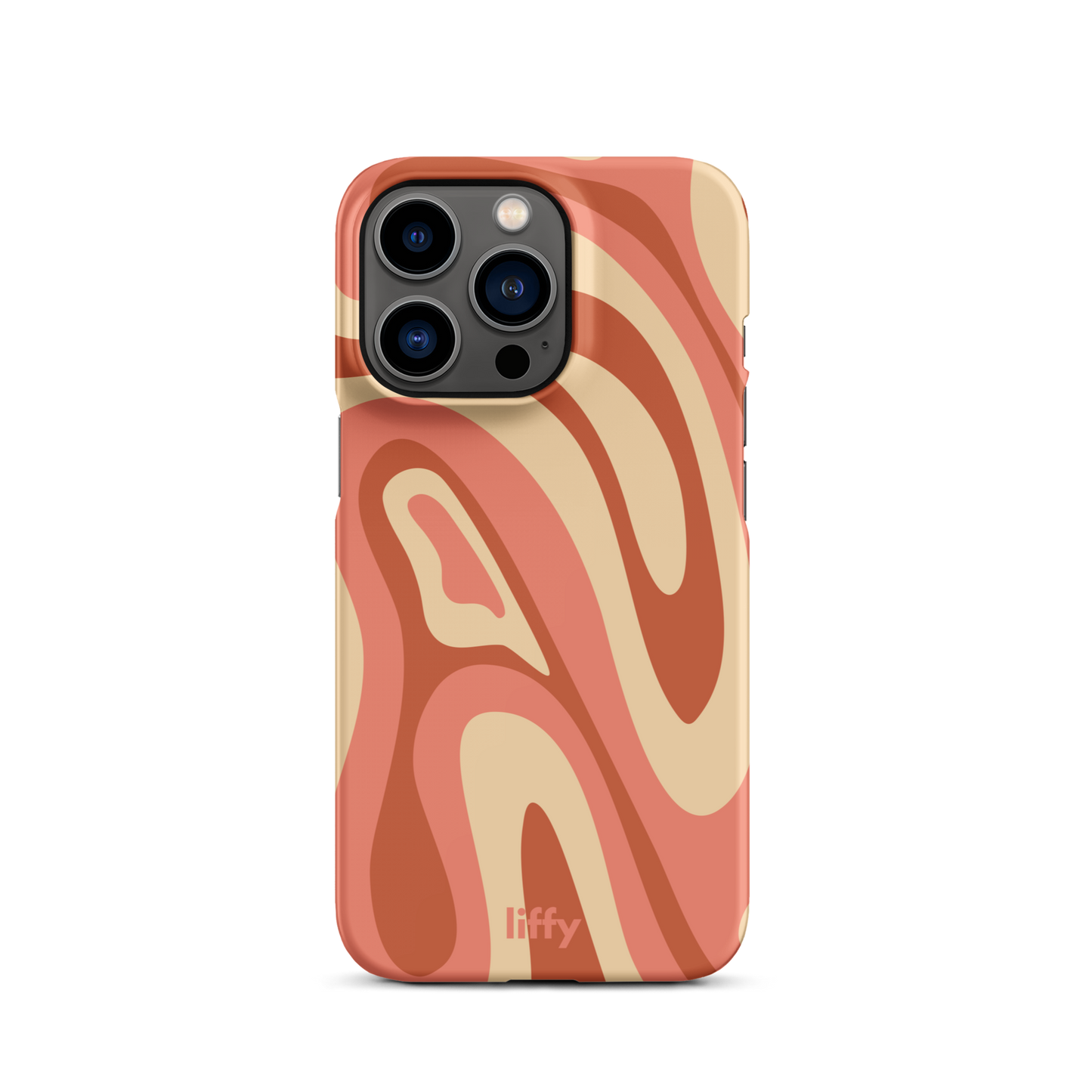 Liquid Dream: Terracotta Swirl iPhone Snap Case