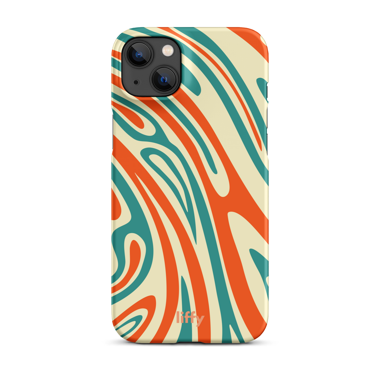 Liquid Dream: Retro Coral iPhone Snap Case