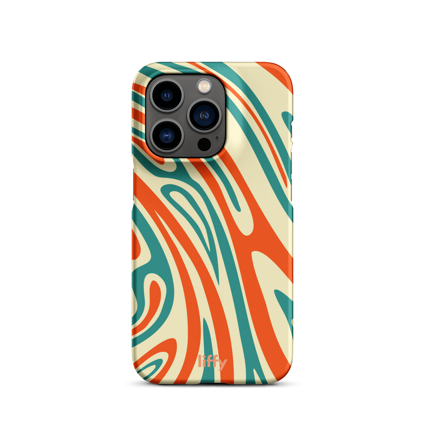 Liquid Dream: Retro Coral iPhone Snap Case