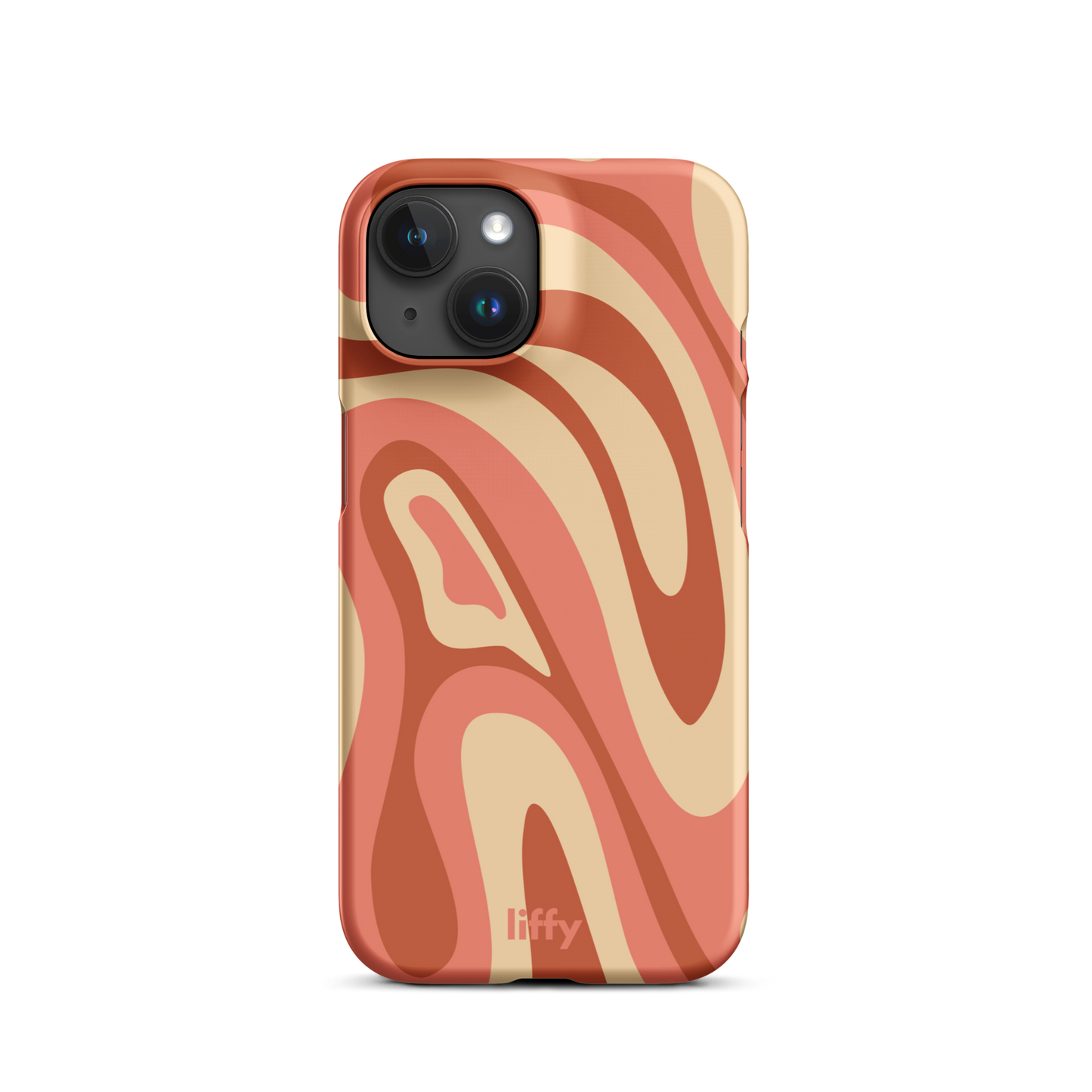 Liquid Dream: Terracotta Swirl iPhone Snap Case