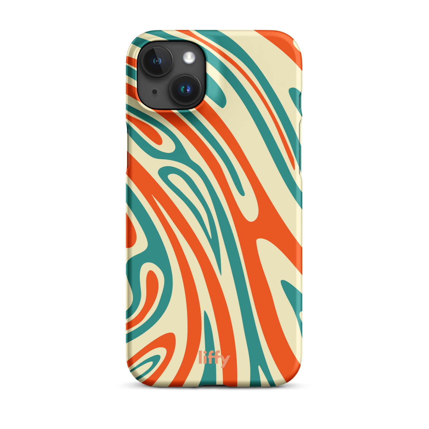 Liquid Dream: Retro Coral iPhone Snap Case