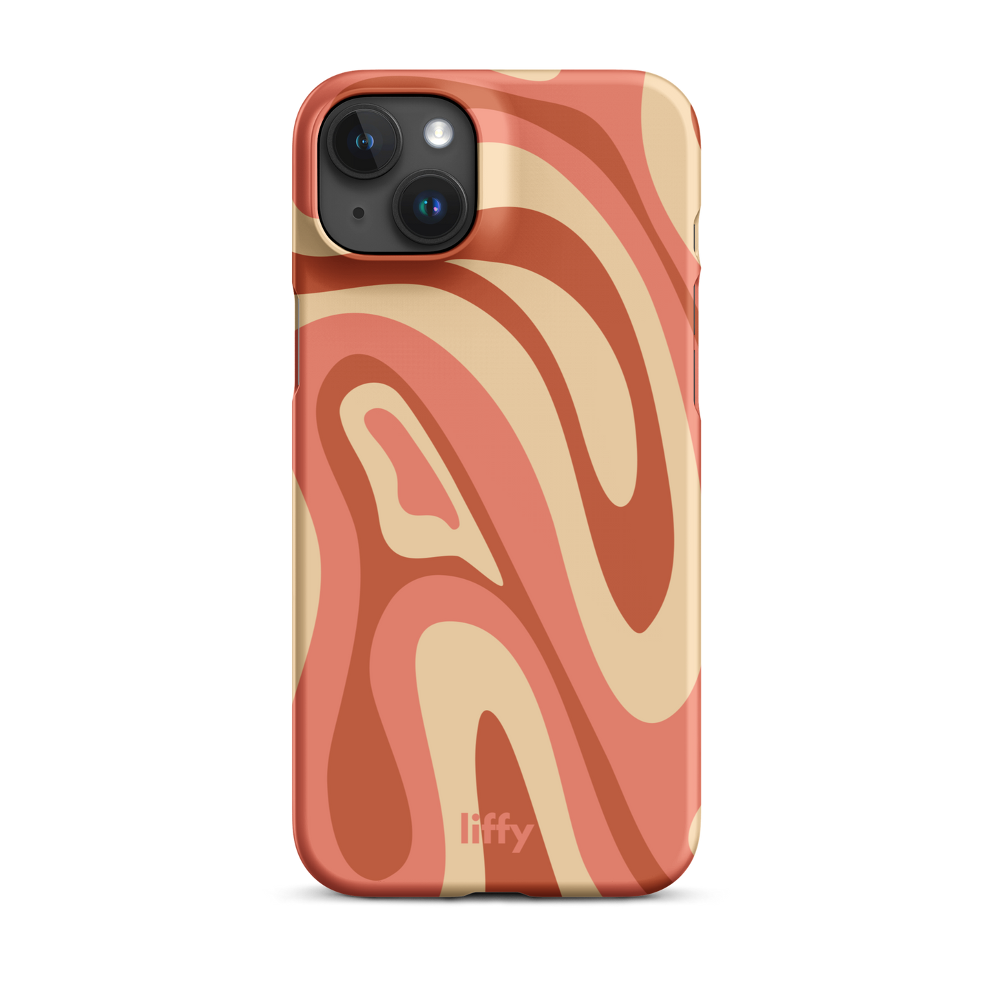 Liquid Dream: Terracotta Swirl iPhone Snap Case