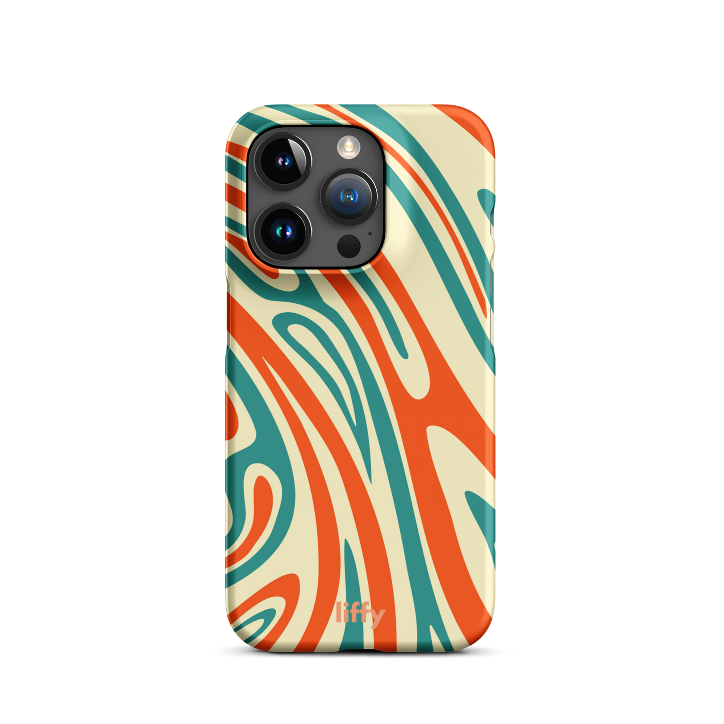 Liquid Dream: Retro Coral iPhone Snap Case