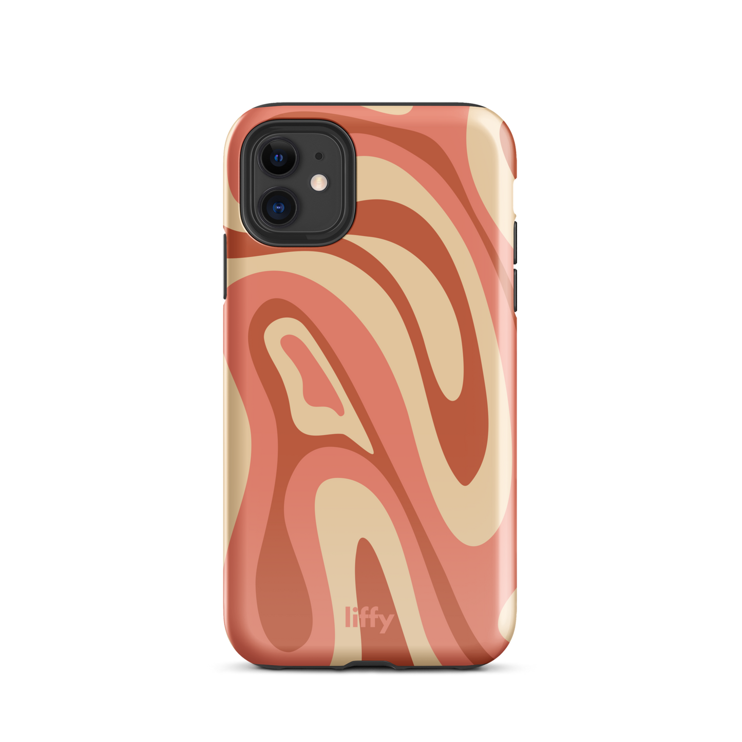 Liquid Dream: Terracotta Swirl iPhone Tough Case