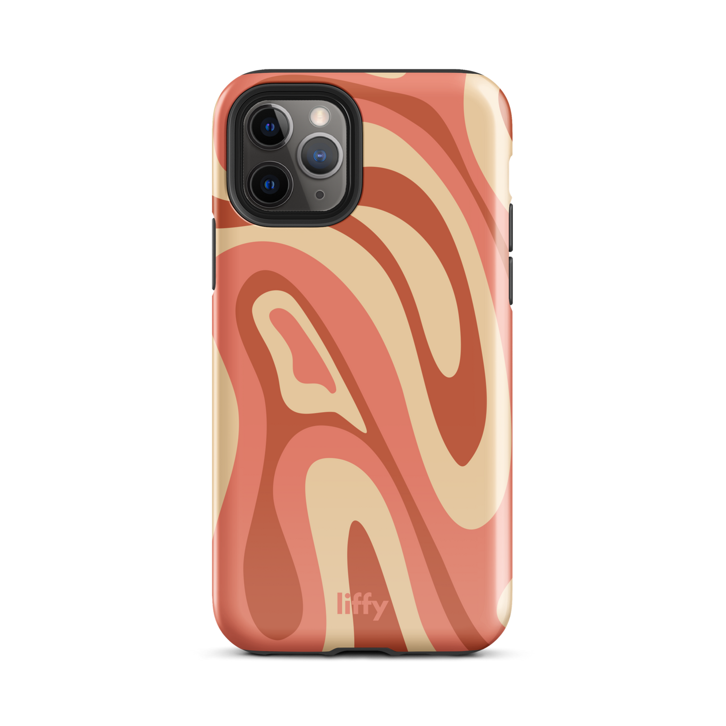 Liquid Dream: Terracotta Swirl iPhone Tough Case