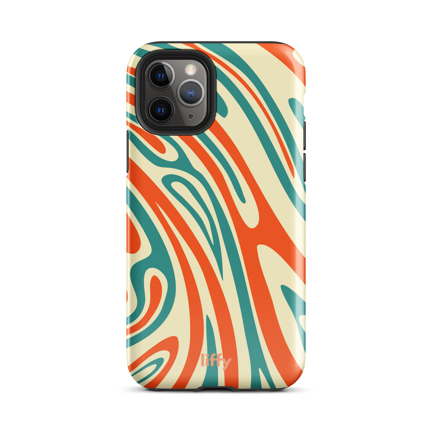 Liquid Dream: Retro Coral iPhone Tough Case