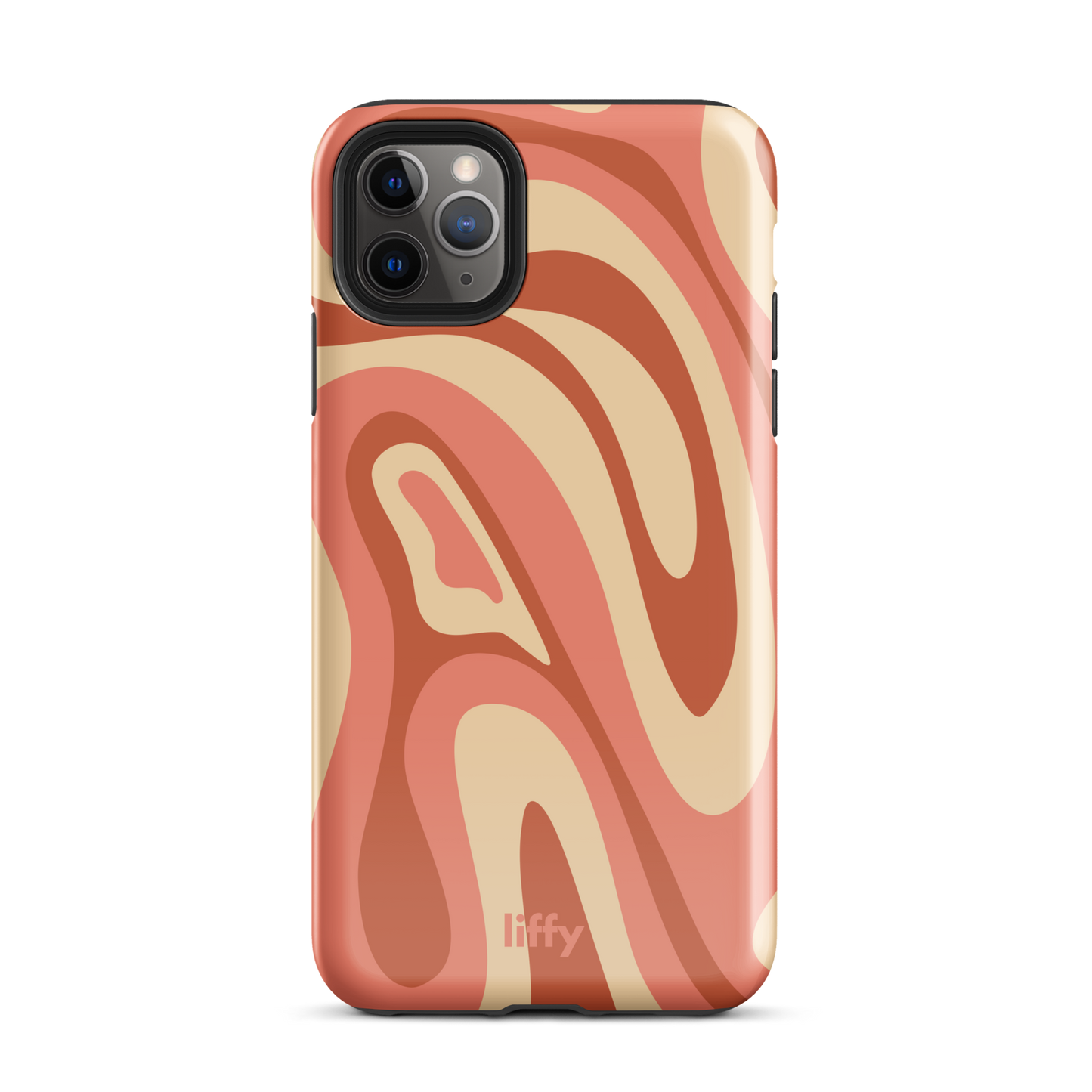 Liquid Dream: Terracotta Swirl iPhone Tough Case