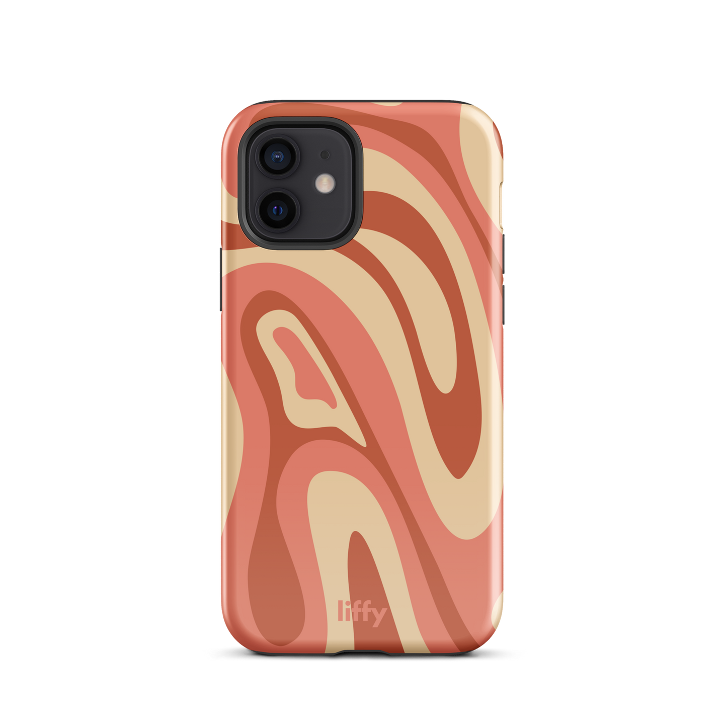 Liquid Dream: Terracotta Swirl iPhone Tough Case