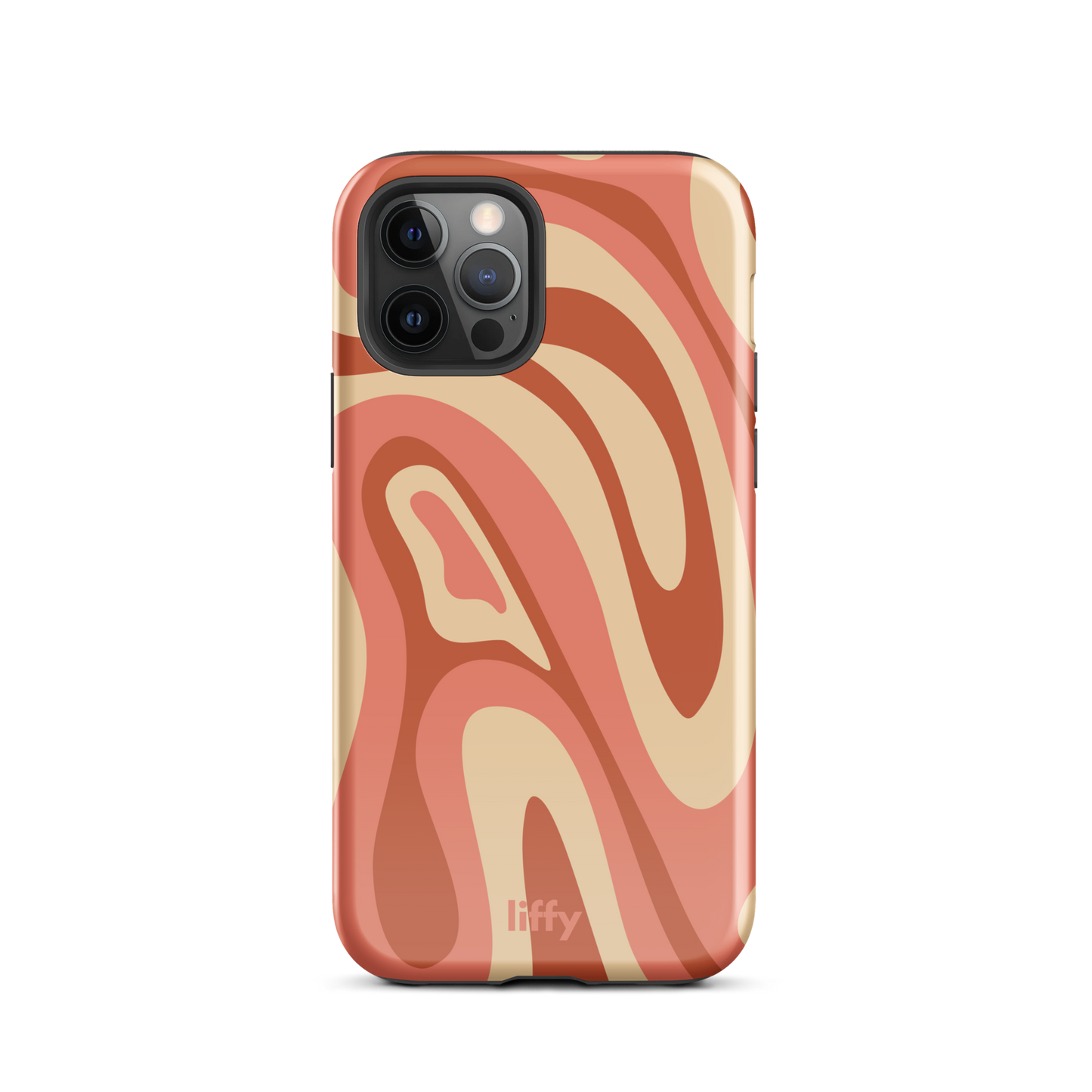 Liquid Dream: Terracotta Swirl iPhone Tough Case