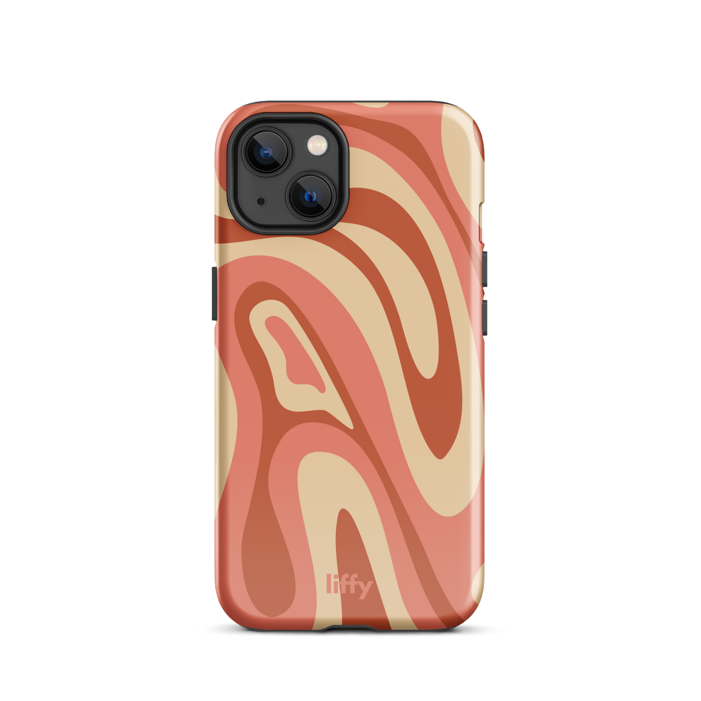 Liquid Dream: Terracotta Swirl iPhone Tough Case