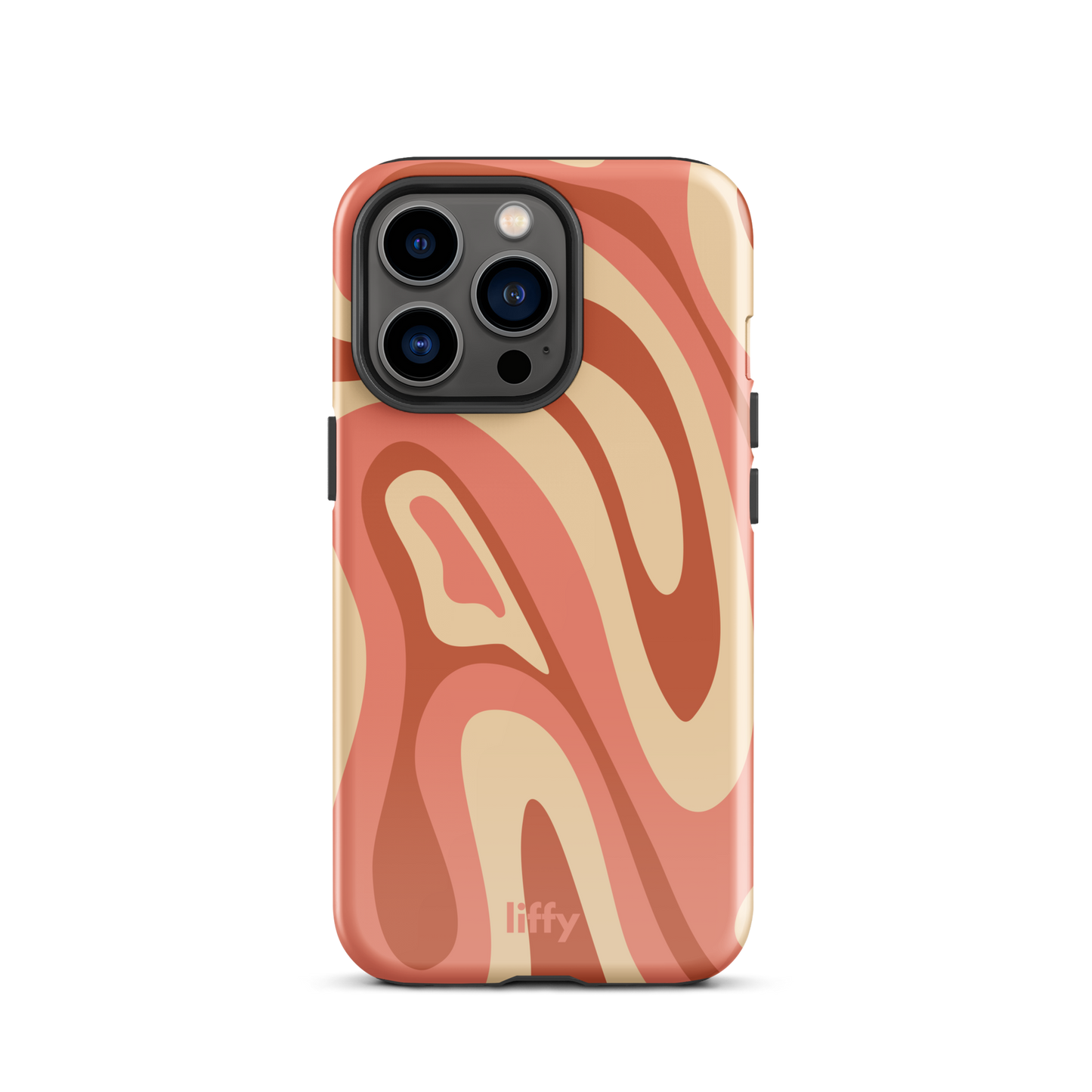 Liquid Dream: Terracotta Swirl iPhone Tough Case