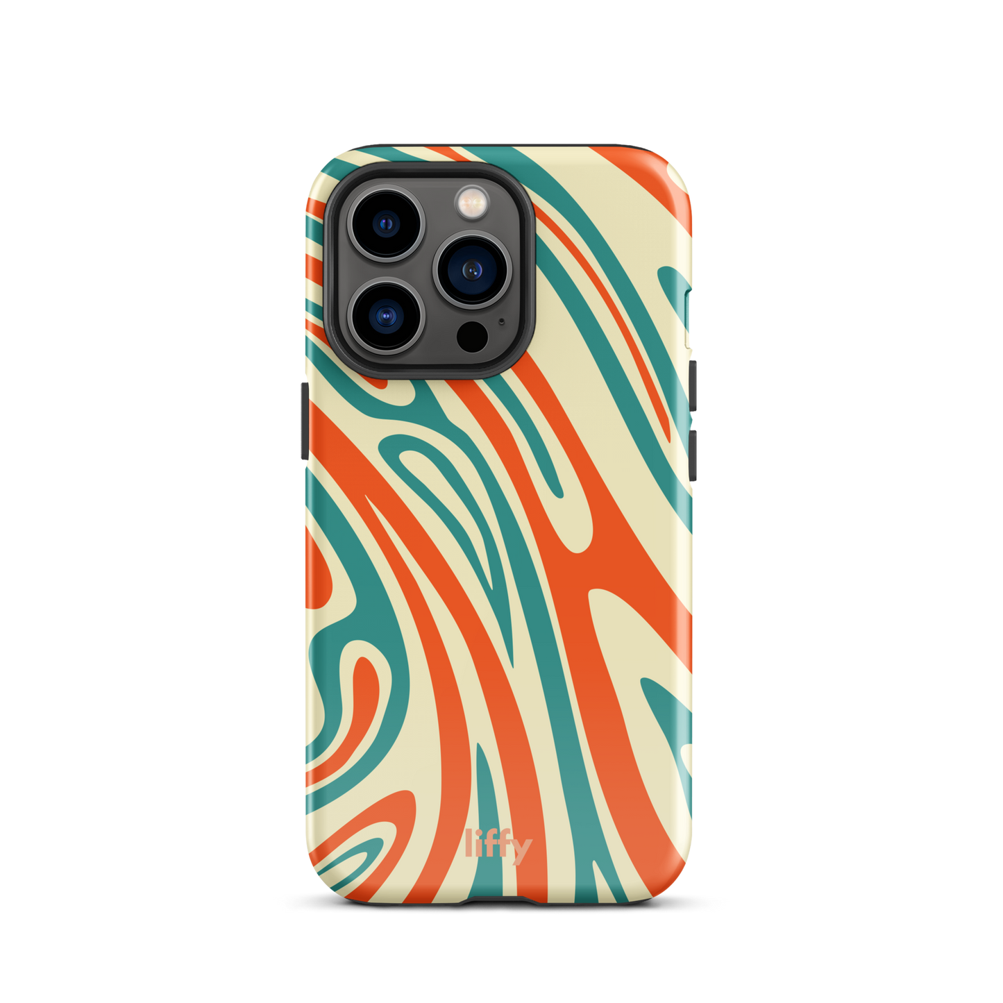 Liquid Dream: Retro Coral iPhone Tough Case