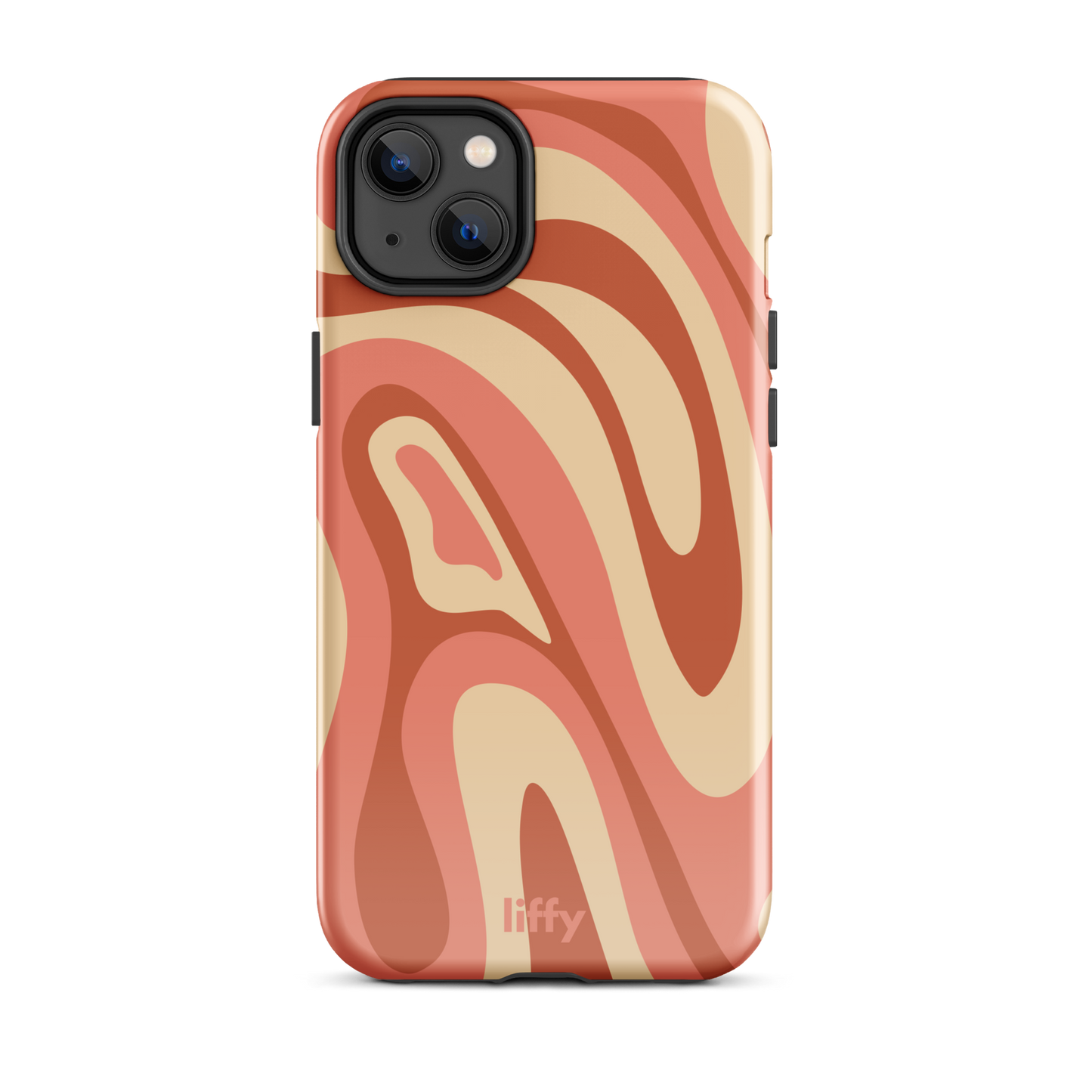 Liquid Dream: Terracotta Swirl iPhone Tough Case